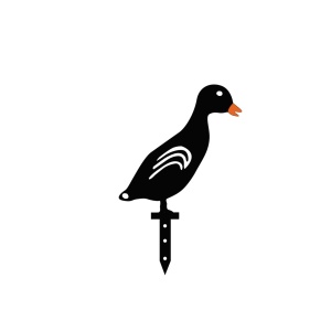 Σετ μεταλλικά διακοσμητικά αξεσουάρ κήπου Ducks Μαύρο 20x15 cm - Img 5