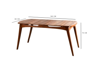 Σετ τραπέζι και καρέκλες 5 τεμάχια Touch Wooden-Κρεμ - Img 3