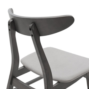Σετ τραπέζι και καρέκλες Benson-Orlean 5 τεμάχια Γκρι Rustic 120x75x75 cm - Img 7