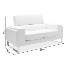 Σετ 2 διθέσιοι καναπέδες Shea Pako World Μαύρο 198x80x87 cm - Img 12