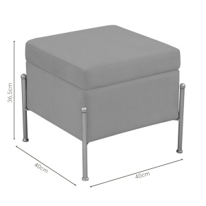 Σκαμπό με καπάκι Panton βελούδο πράσινο-aurie 40x40x36.5 cm - Img 4