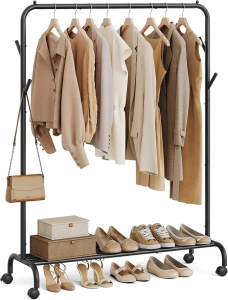 Σταντ Κρεμάστρας Songmics Μαύρο 103.5x39x155 cm