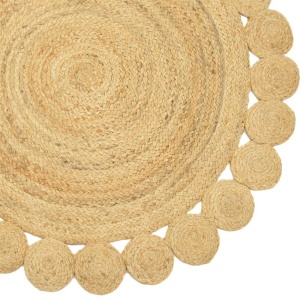 Στρογγυλό Χαλί Boho Voni, Pako World, Iuta, Natural, 120x120 cm - Img 2