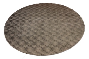 Στρογγυλό Χαλί Diamond Cut Γκρι 120x120 cm - Img 2