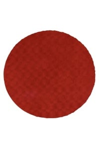 Στρογγυλό Χαλί Diamond Cut Κόκκινο 200x200 cm