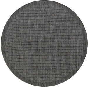 Στρογγυλό Χαλί Giza Μαύρο 200x200 cm