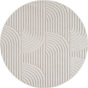 Στρογγυλό Χαλί Helix V2 Κρεμ 120x120 cm - Img 2