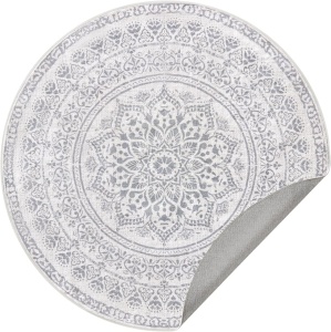 Στρογγυλό Χαλί Songmics Μπεζ 120x120 cm