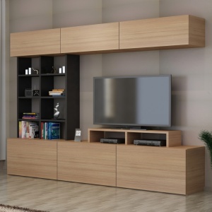 Σύνθεση TV Sasa, Teak-Μαύρο