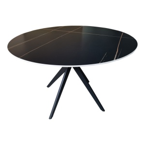 Τραπέζι Orbital, Μαύρο, 120x120x76 cm