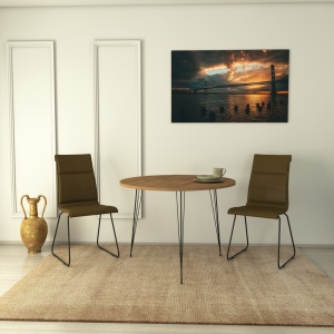 Τραπέζι Sandalf Δρυς 90x75x90 cm
