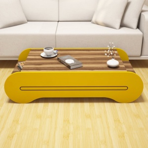 Τραπεζάκι σαλονιού Cool - Walnut, Yellow - Img 2