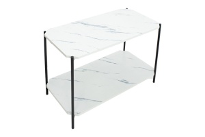 Τραπεζάκι σαλονιού Mara MDF Λευκό 80x40x55cm - Img 3