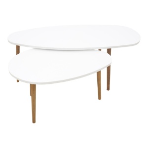Τραπεζάκι σαλονιού Monty Pako World Λευκό 116x46x6 cm - Img 2