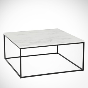 Τραπεζάκι σαλονιού Poly Λευκό 75x43x75 cm - Img 2