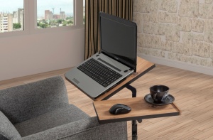 Τραπεζάκι Laptop Glen Atlantic Pine-Μαύρο - Img 9