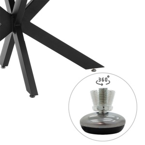 Τραπέζι Gilman MDF σε sonoma-Μαύρο 180x90x75 cm - Img 5