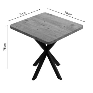 Τραπέζι Prestone Pako World Δρυς 70x70x75 cm - Img 3