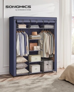 Υφασμάτινη ντουλάπα Songmics Navy 150x45x175 cm - Img 2