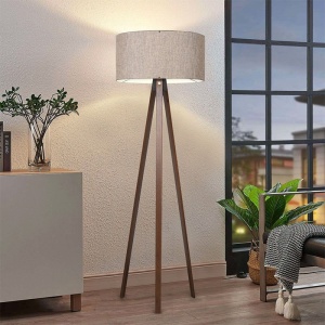 Φωτιστικό Δαπέδου PWL-1059, Pako World, E27, Μπεζ-Καρυδί, 38x38x140 cm - Img 2