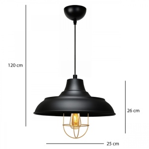 Φωτιστικό οροφής AYD-3339 Μαύρο 26x25x120 cm - Img 3