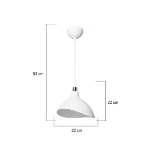 Φωτιστικό οροφής Oufoa plastic PP λευκό 22x22x22+ cm - Img 4