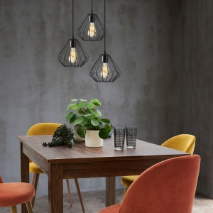 Φωτιστικό οροφής Diamond Μαύρο 43x117 cm