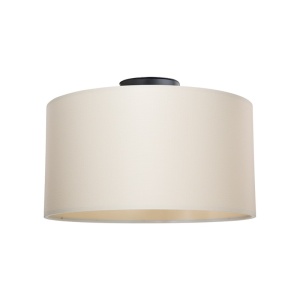Φωτιστικό οροφής Garry din ύφασμα αμπαζούρ κρεμ 38x38x21+ cm
