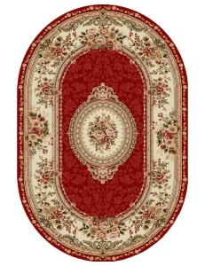 Χαλί Clasic, Lotos 571, Grena, 60x110 cm, Oval 1800 gr/mp