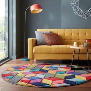 Χαλί Dynamic Πολύχρωμο 160X160 cm, rotund, Flair Rugs