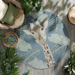 Χαλί Eric Giraffe Outdoor Natural 160X160 cm, rotund, Flair Rugs