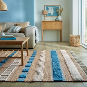 Χαλί Medina Jute Μπλε 120x170 cm, Flair Rugs