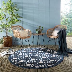 Χαλί Oro Μπλε 160X160 cm, rotund, Flair Rugs