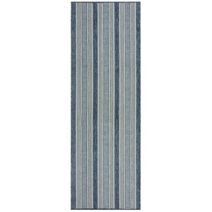 Χαλί Διαδρόμου Roma Stripe Outdoor Μπλε 80x230 cm, Flair Rugs - Img 6