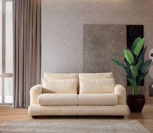2θέσιος καναπές Lamia Κρεμ 205x85 cm