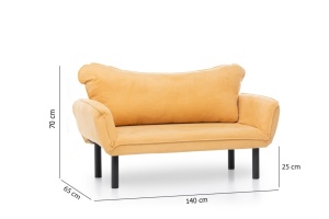 2θέσιος καναπές Chatto Μουσταρδί 140x70x65 cm - Img 12