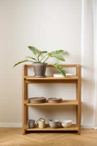 Biblioteca Ludza, Natural, 93.3x80x40 cm