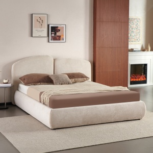 Cadru de pat dublu cu spatiu de depozitare Cardia, Gri, 186x223x105 cm