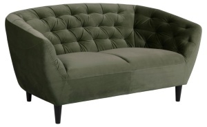 Canapea 2 locuri Ria, Verde, 78x150x84 cm - Img 2
