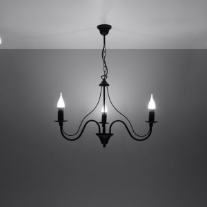 Candelabru 3 Minerwa Negru 60x60x80 cm - Img 3