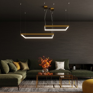 Candelabru LED Nelya Auriu 3000K 110x110x150 cm - Img 9