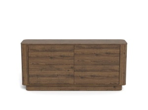 Comoda Atmore, Gri, 75x160x40 cm - Img 3