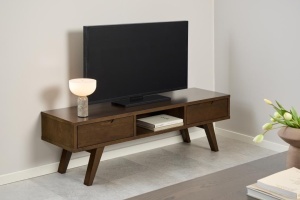 Comoda TV A-Line, Gri, 45x150x40 cm - Img 3