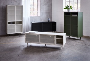 Comoda TV VEEP, Antracit, 45x55x160 cm - Img 3