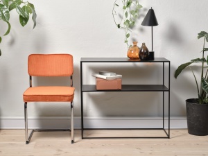 Consola PEBBLE, Negru, 35x80x90 cm - Img 4