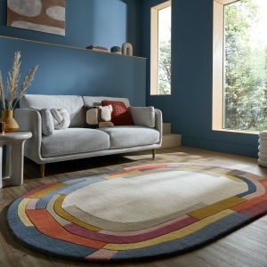 Covor oval Emryc Wool Multicolor 200x290 cm