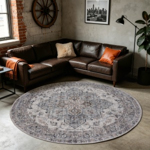 Covor Rotund INKA V4 Bej 160x160 cm