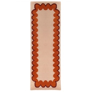 Covor traversa Wiggle Wool Portocaliu 80x230 cm - Img 5