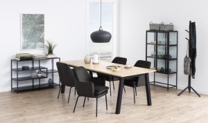 Cuier Bremen, Negru, 176x51x45 cm - Img 2