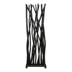 Decoratiune podea Jati, Negru, 20x60x190 cm - Img 2